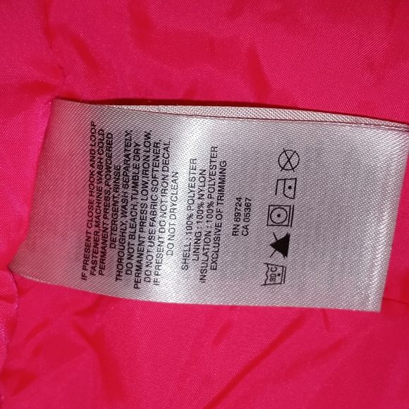 Columbia | Girls Zebra Print Puffer Jacket Size XXS 4-5 Black & Hot Pink - Picture 12 of 16